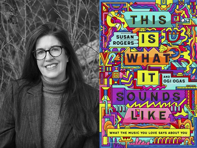 Susan Rogers and the book jacket.